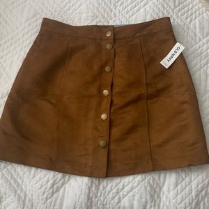 Old Navy Suede Button Down Skirt